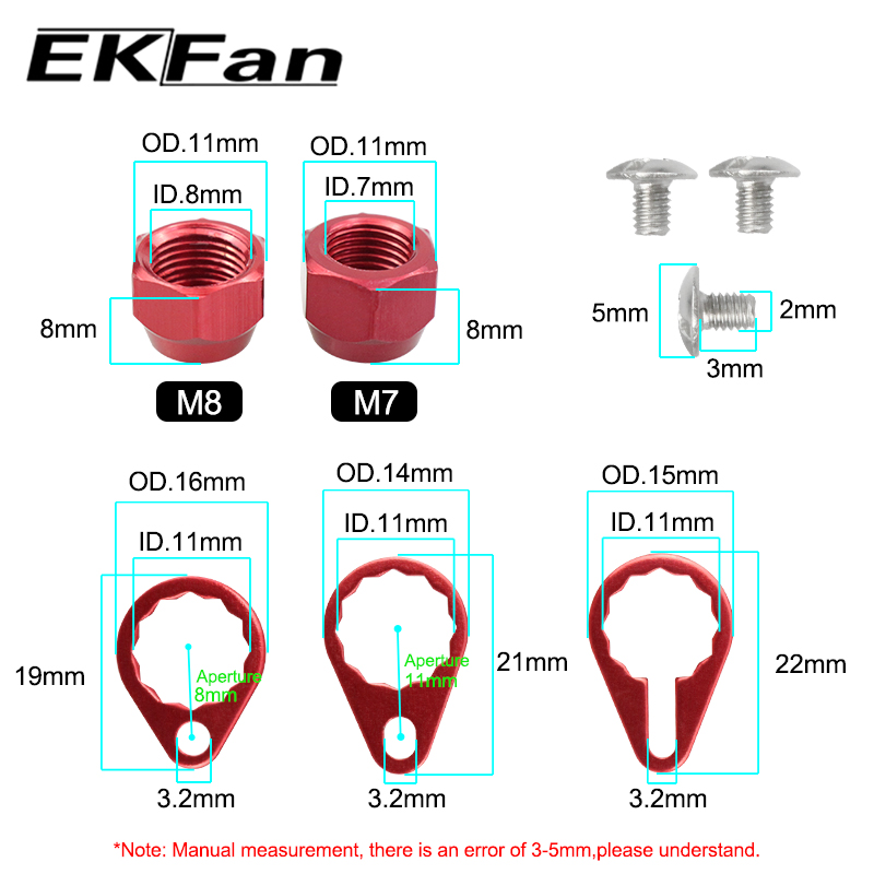 EKFan M7 M8 Alloy Nuts Locking - đánh giá và giá Reel Drag Knob